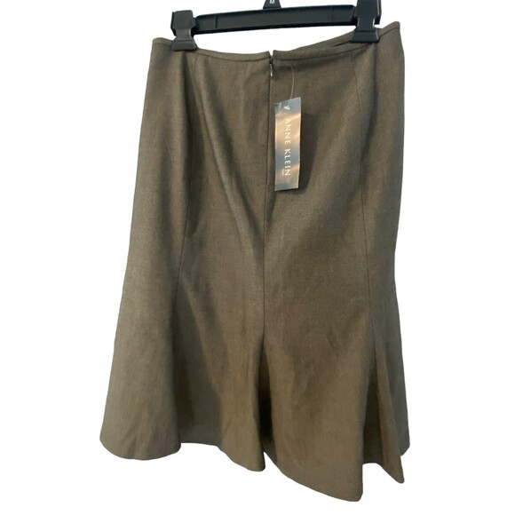 Anne Klein Women Dress Suit Mocha Brown Trumpet Skirt Zipper Size 4 - Picture 2 of 9